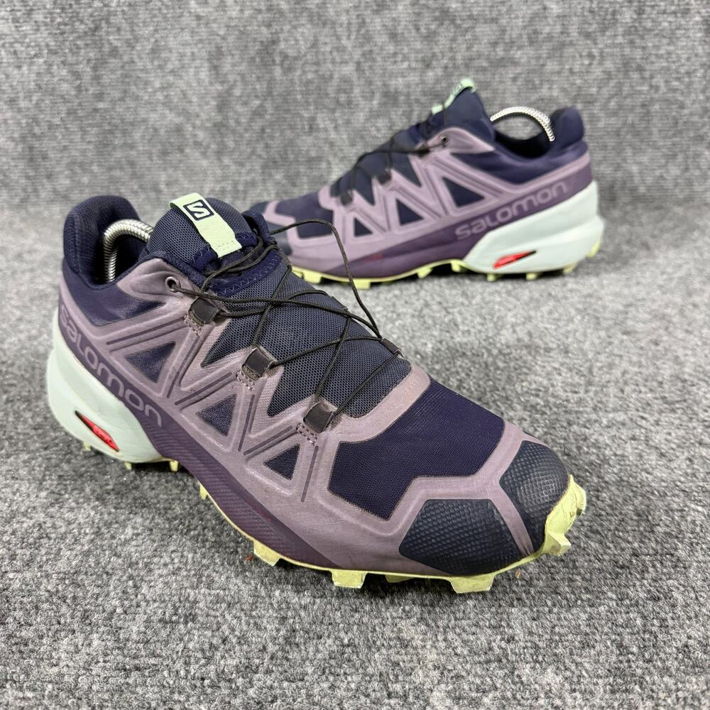Salomon Speedcross 5 Trail Running Shoes Purple Quicklace Women's 10 (414621)